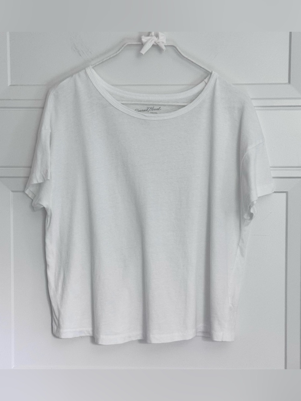 Universal Thread Short-Sleeve Vintage Crewneck Relaxed Tee White, XS